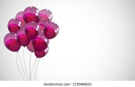 Color Glossy Balloons Background Vector Illustration EPS10