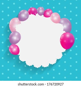 Color Glossy Balloons Background Vector Illustration