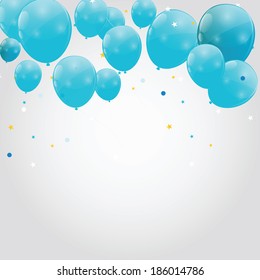 Color glossy balloons background vector illustration