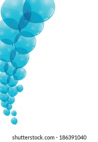 Color glossy balloons background vector illustration
