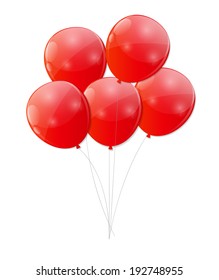 Color Glossy Balloons Background Vector Illustration