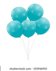 Color Glossy Balloons Background Vector Illustration