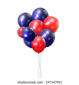 Color Glossy Balloons Background Vector Illustration