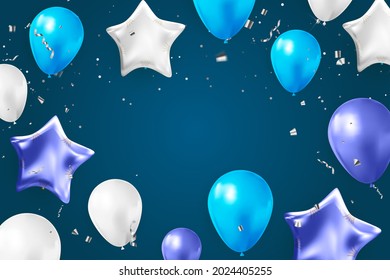 Ilustración EPS10 del vector de fondo de globos brillante de color
