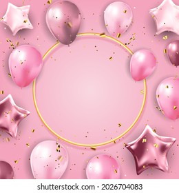 Color Glossy Balloons Background Vector Illustration EPS10