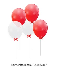 Color Glossy Balloons Background Vector Illustration 