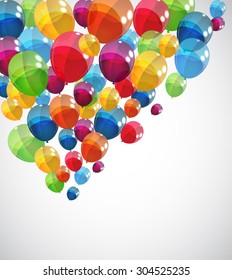 Color Glossy Balloons Background Vector Illustration EPS10