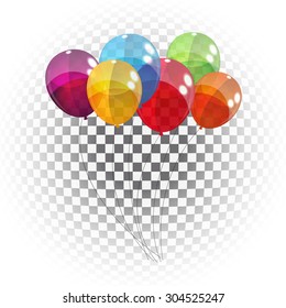 Color Glossy Balloons Background Vector Illustration EPS10