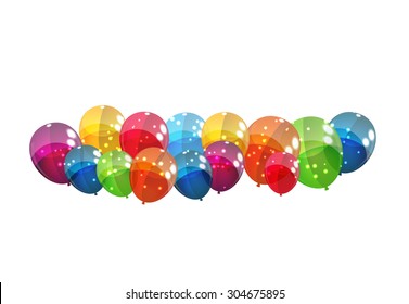 Color Glossy Balloons Background Vector Illustration EPS10