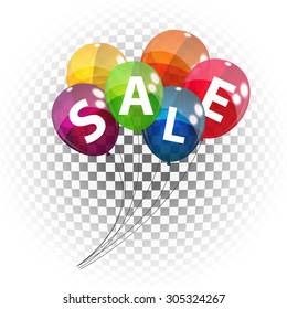 Color Glossy Balloons Background Vector Illustration EPS10