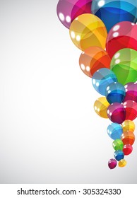 Color Glossy Balloons Background Vector Illustration EPS10
