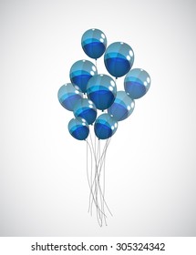 Color Glossy Balloons Background Vector Illustration EPS10