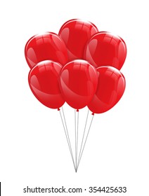 Color Glossy Balloons Background Vector Illustration EPS10
