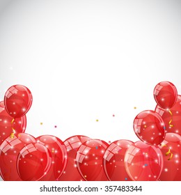Color Glossy Balloons Background Vector Illustration EPS10