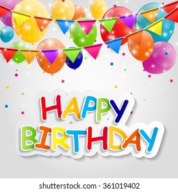 Color Glossy Balloons Background Vector Illustration EPS10