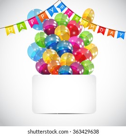 Color Glossy Balloons Background Vector Illustration EPS10