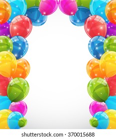 Color Glossy Balloons Background Vector Illustration EPS10