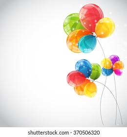 Color Glossy Balloons Background Vector Illustration EPS10