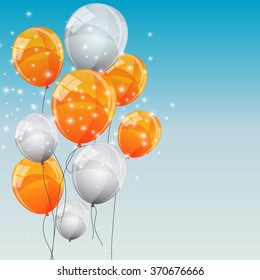 Color Glossy Balloons Background Vector Illustration EPS10