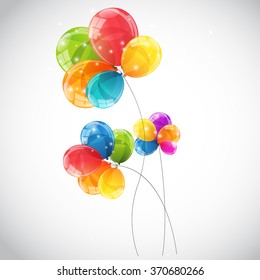 Color Glossy Balloons Background Vector Illustration EPS10