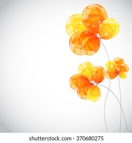 Color Glossy Balloons Background Vector Illustration EPS10