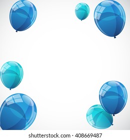Color Glossy Balloons Background Vector Illustration EPS10

