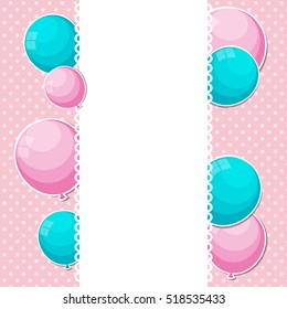 Color Glossy Balloons Background Vector Illustration eps10