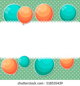 Color Glossy Balloons Background Vector Illustration eps10