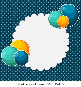 Color Glossy Balloons Background Vector Illustration eps10