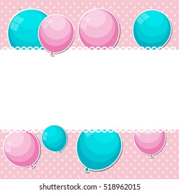 Color Glossy Balloons Background Vector Illustration eps10