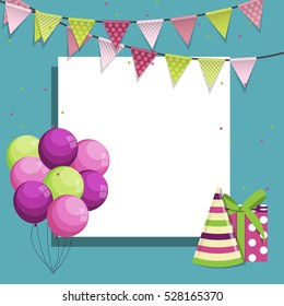 Color Glossy Balloons Background Vector Illustration eps10
