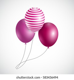 Color Glossy Balloons Background Vector Illustration eps10