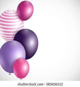 Color Glossy Balloons Background Vector Illustration eps10