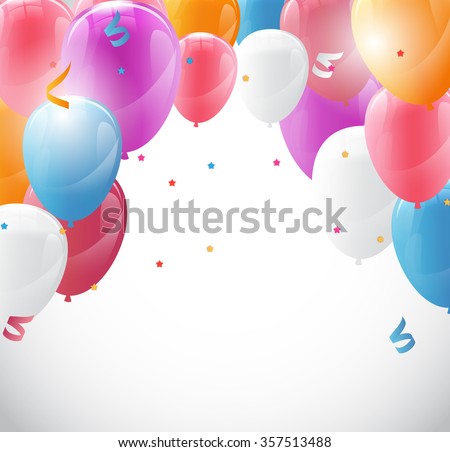 Color Glossy Balloons Background Vector Illustration EPS10