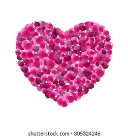 Color Glossy Balloons Heart Background Vector Illustration EPS10