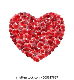 Color Glossy Balloons Heart Background Vector Illustration EPS10