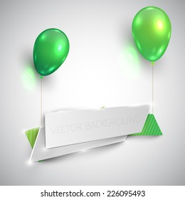 Color glossy balloons lift labels, vector