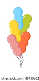 Color glossy balloons mega set vector illustration