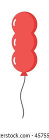 Color glossy balloons mega set vector illustration