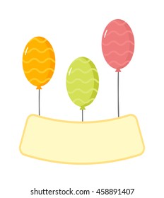 Color glossy balloons mega set vector illustration