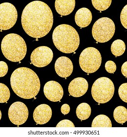 Color Glossy Balloons Seamles Pattern Background Vector Illustration EPS10