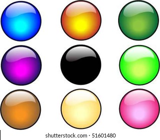 Color Glossy Buttons