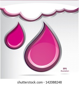 Color glossy clouds and rain background