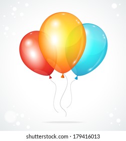 Color glossy multicolored balloons