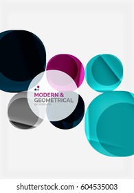 Colores cuadrados brillantes con ángulos redondos, composición con texto de ejemplo. Plantilla de diseño de fondo abstracto vectorial para su lema, mensaje o presentación