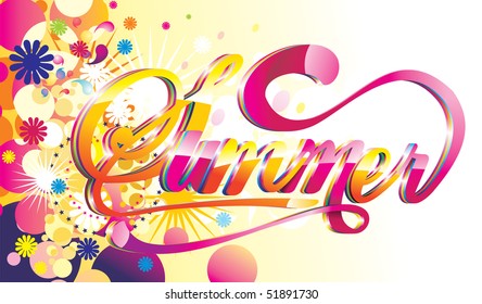 color glossy text vector