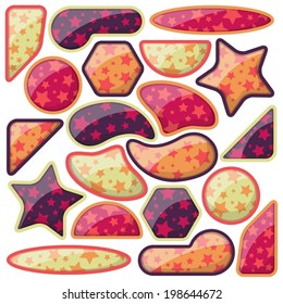 Color Glossy Web Icon Set A