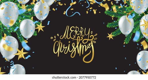 Color Glossy white Balloons and Party Flags Background Vector Illustration EPS10