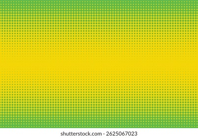 Kleurgradatie halftoon achtergrond vector. Groen en geel