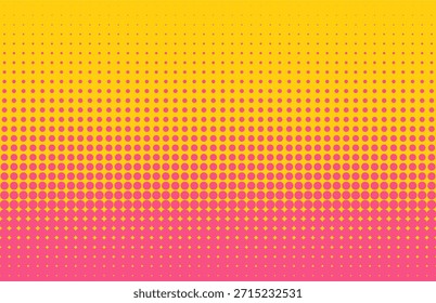 Vector de fondo de semitono de gradación de color. Amarillo y rojo